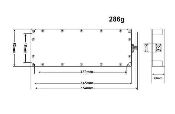 Ultra band  100-400mhz VLF aluminum jammer module for Government privacy protection